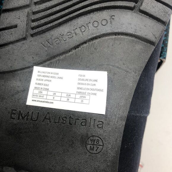 EMU Australia Billington Boots Color Midnight Size 8 NEW in box - Picture 7 of 8